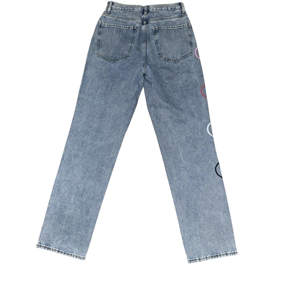 Playboy by PacSun Heart Bunny Light Wash Denim Jeans Womens Size 26 - Picture 10 of 16